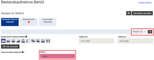 Versionierung und Status 1