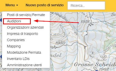 Richiedere il nome di una fermata (audizione)