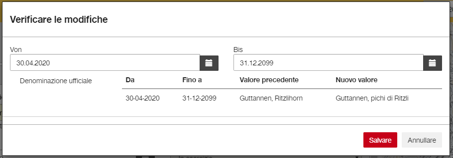 Richiedere il nome di una fermata (audizione)