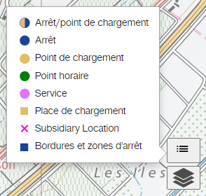 Représentation de services sur la carte