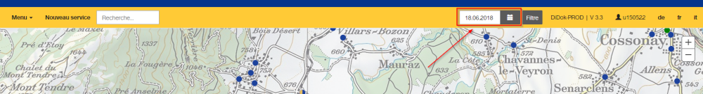 Représentation de services sur la carte