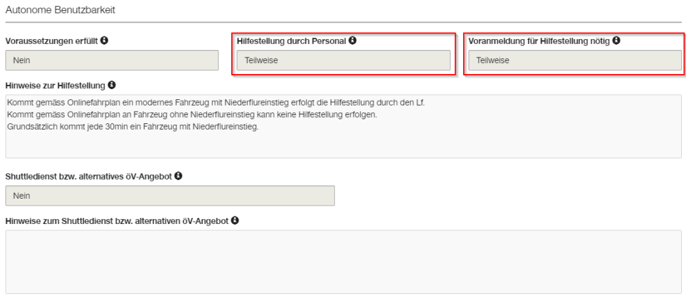 Teilweise Hilfestellung